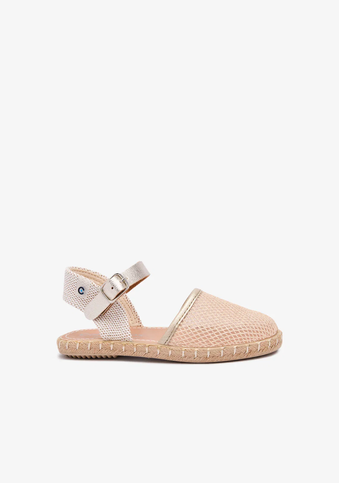 Image of Gold Shiny Mesh Espadrilles