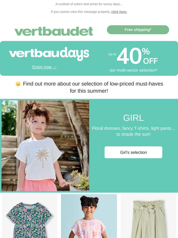 Summer essentials up to 40% off!