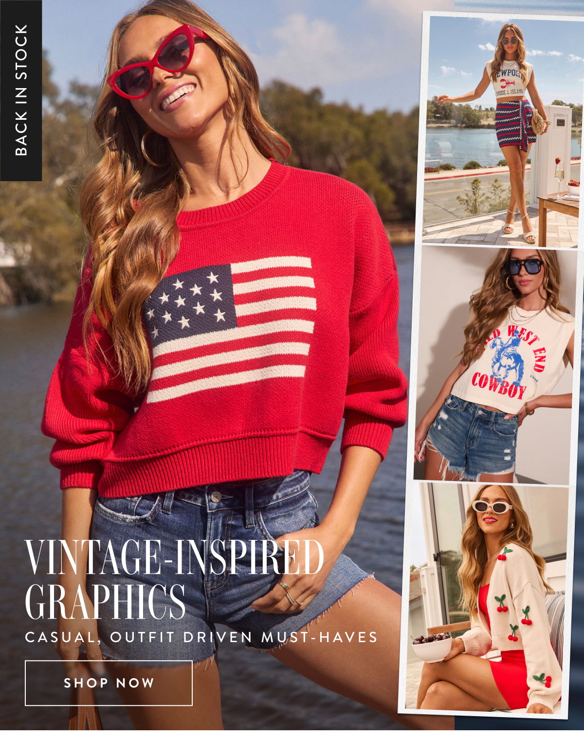 Vintage-Inspired Graphics. Shop Now