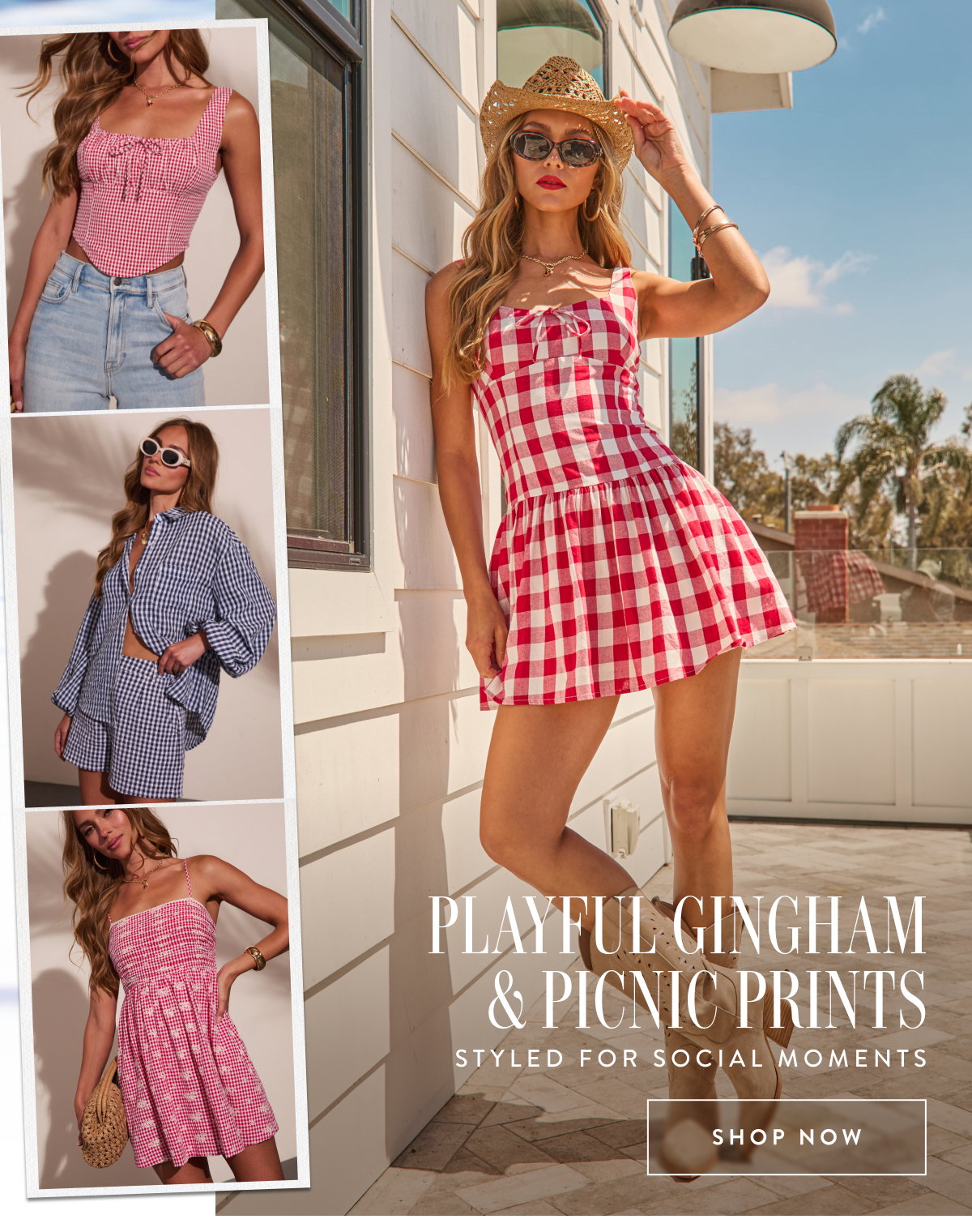 Playful Gingham. Shop Now