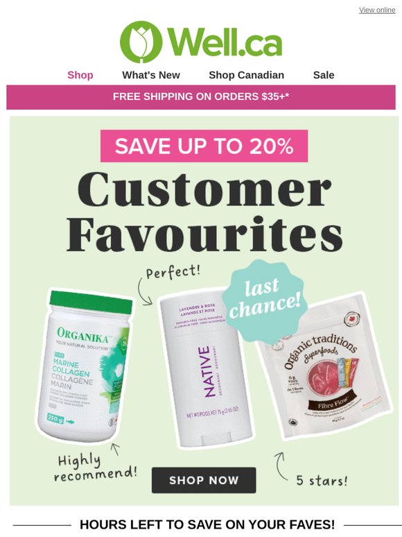 Last Chance 🚨 Up to 20% Off Customer Favourites!