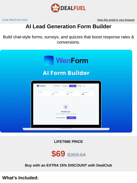 Build high-converting forms in less than 60 seconds.