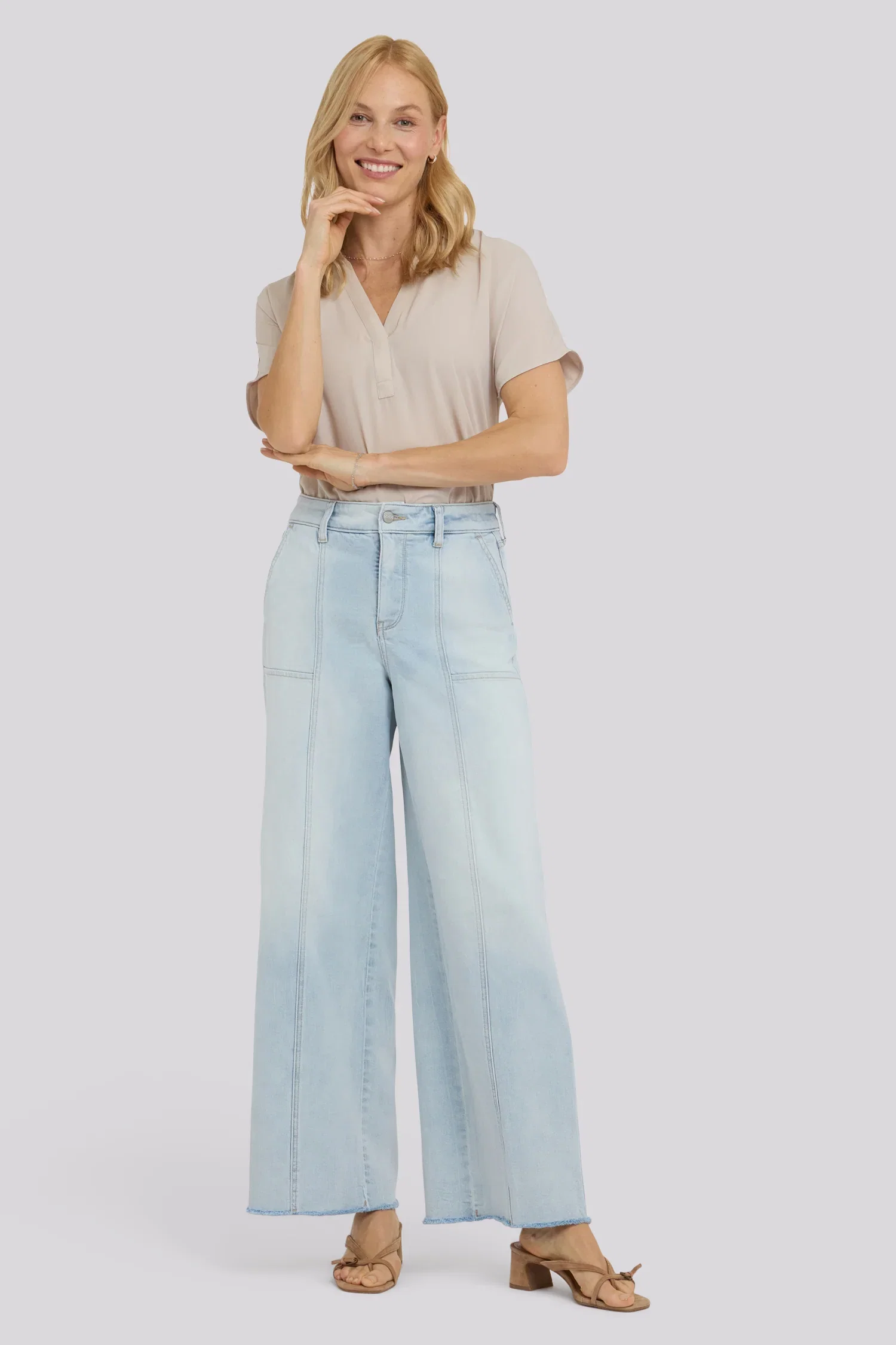 Image of Simone Wide Leg Jeans - Desert Shoreline