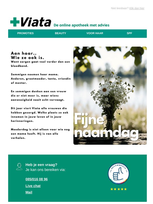 Aan haar..  Wie ze ook is.