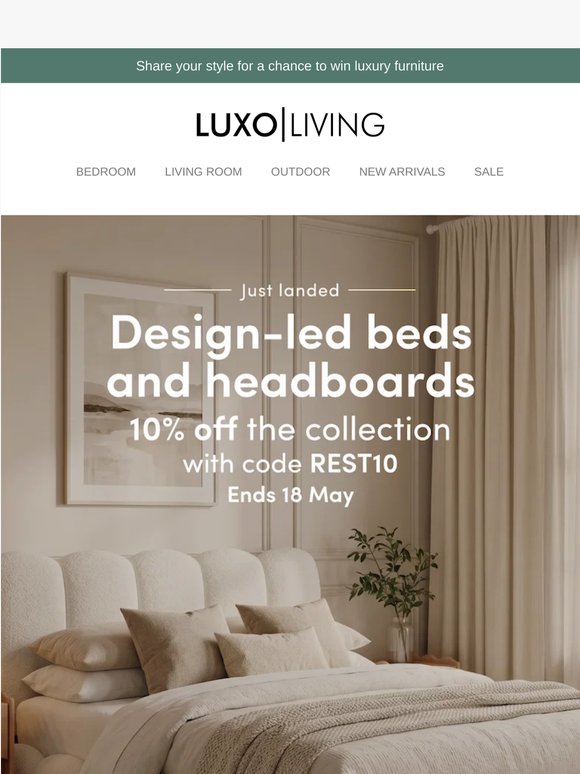 Just arrived — design-led beds and headboards