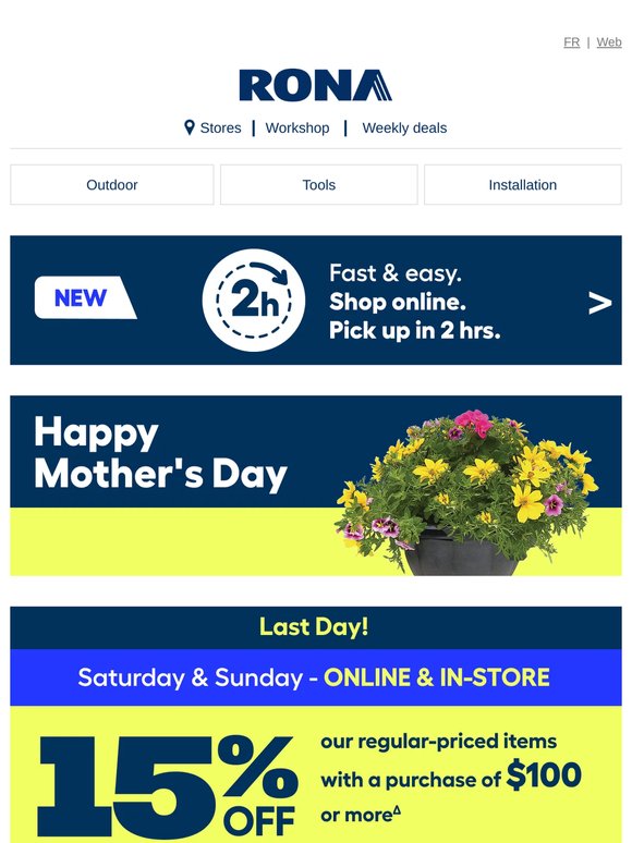 Save Up to 40% with RONA WEEK Deals