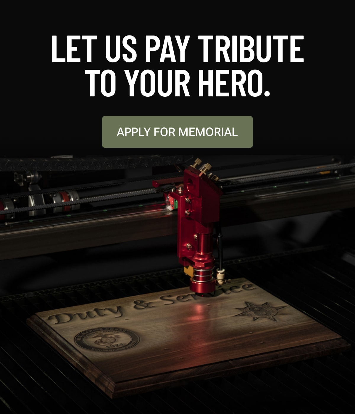 Let us pay tribute to your Hero. Apply for memorial