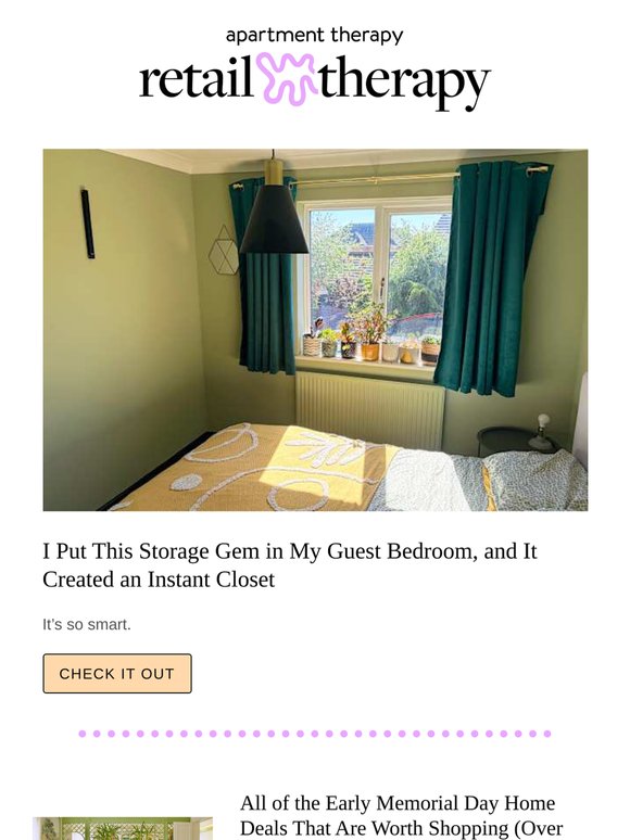I Put This Storage Gem in My Guest Bedroom, and It Created an Instant Closet
