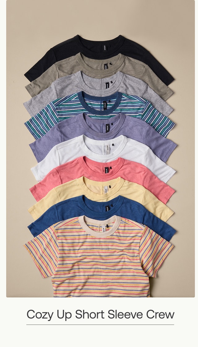cozy up short sleeve crew