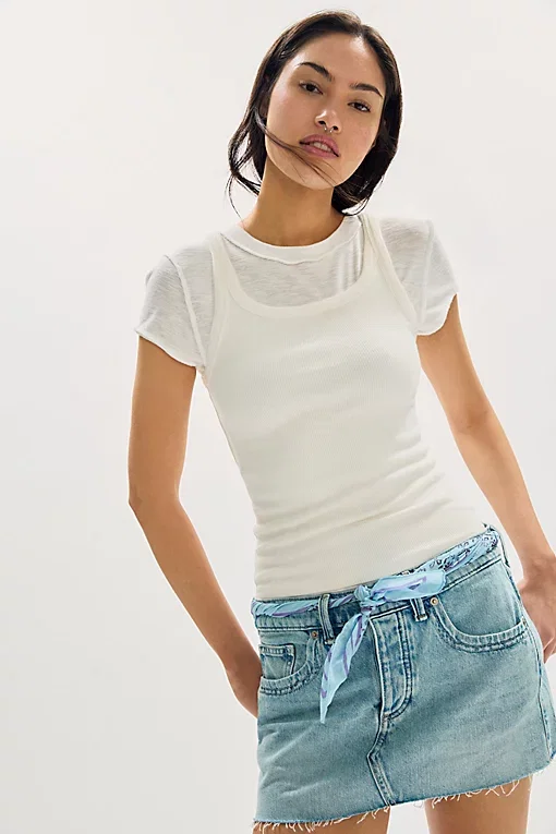 We The Free Lainey Low Rise Mini Skirt