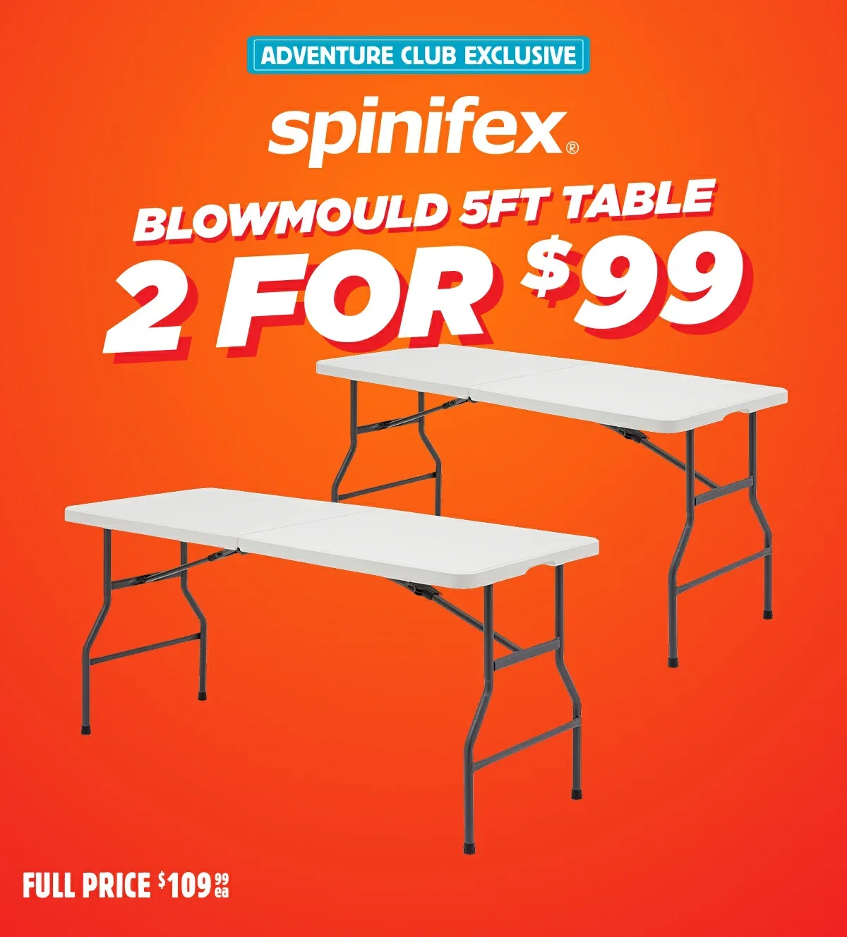Spinifex Blowmould 5Ft Table