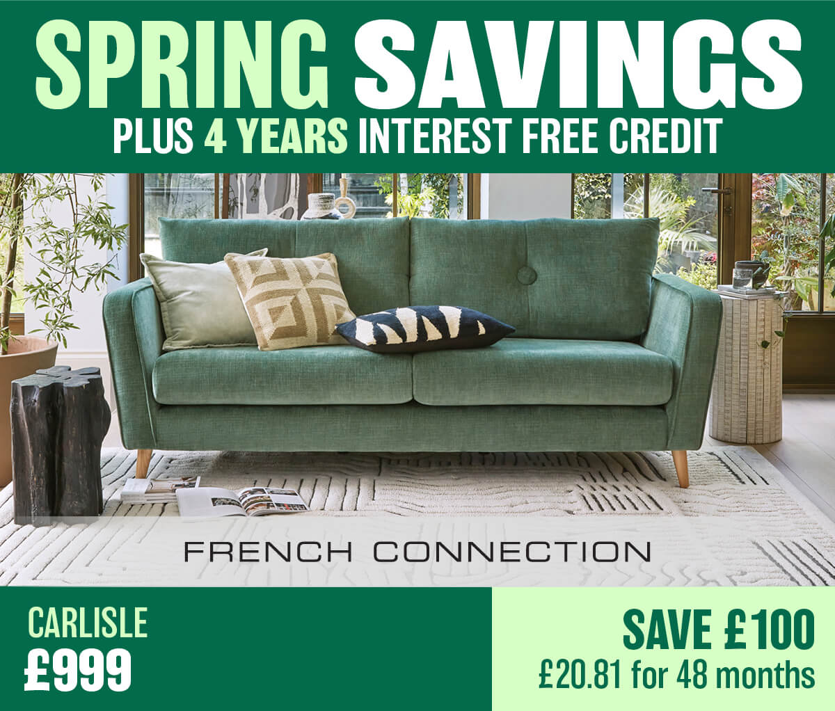 Spring Savings Plus 4 Years Interest Free Credit