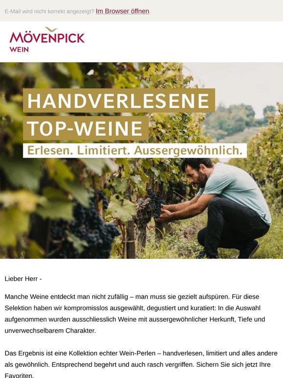 Handverlesen. Limitiert. Besonders.