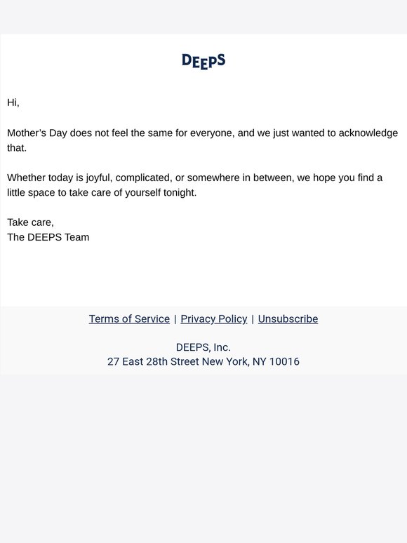 A small note from us today