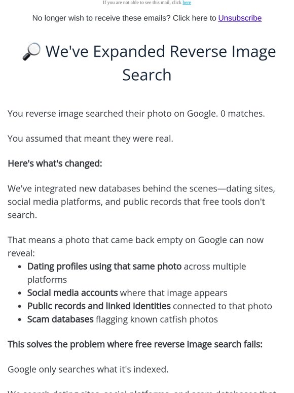 You searched their photo on Google. Nothing came up.