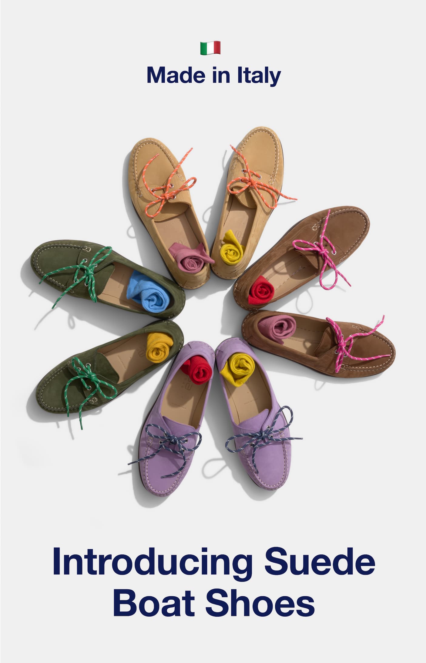 Made in Italy Introducing Suede Boat Shoes