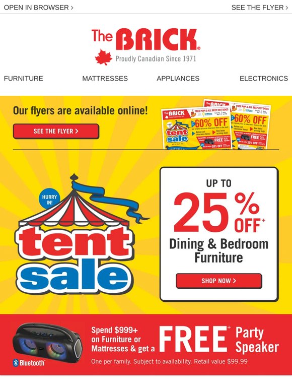 📣 Dining + Bedroom ON SALE: Up to 25% Off 🎪