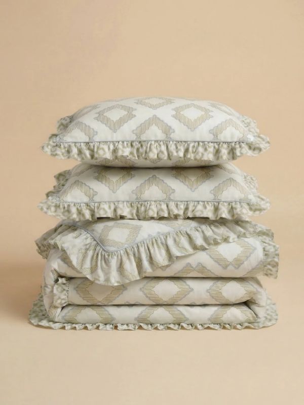 Green diamond duvet set