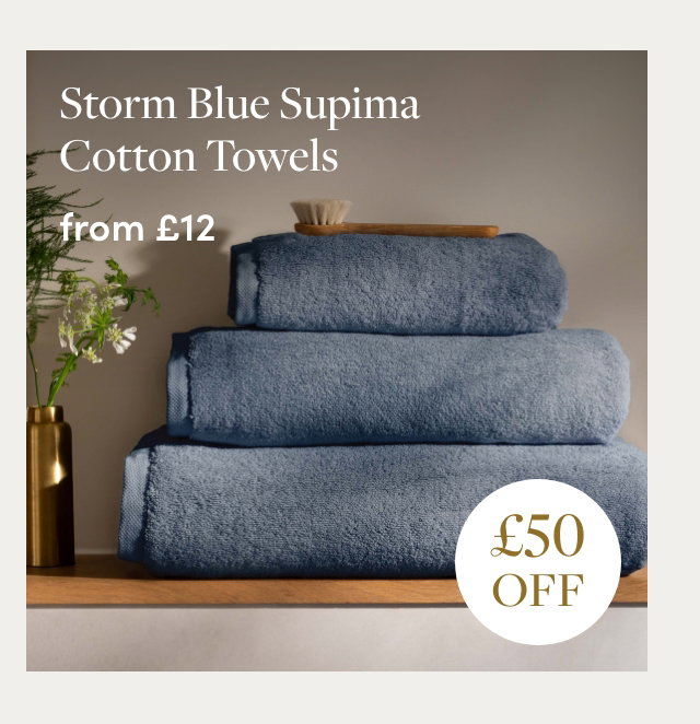 Storm Blue Supima Cotton Towels