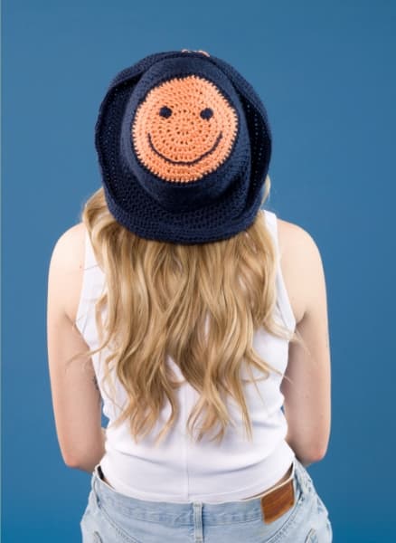 Free Crochet Bright Smile Bucket Hat Pattern