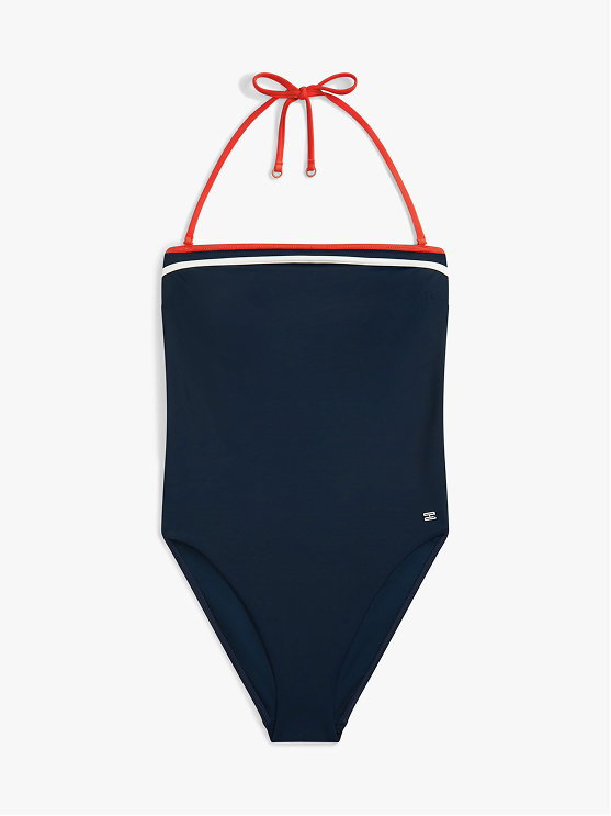 Classic Halterneck Bandeau High-Cut Swimsuit