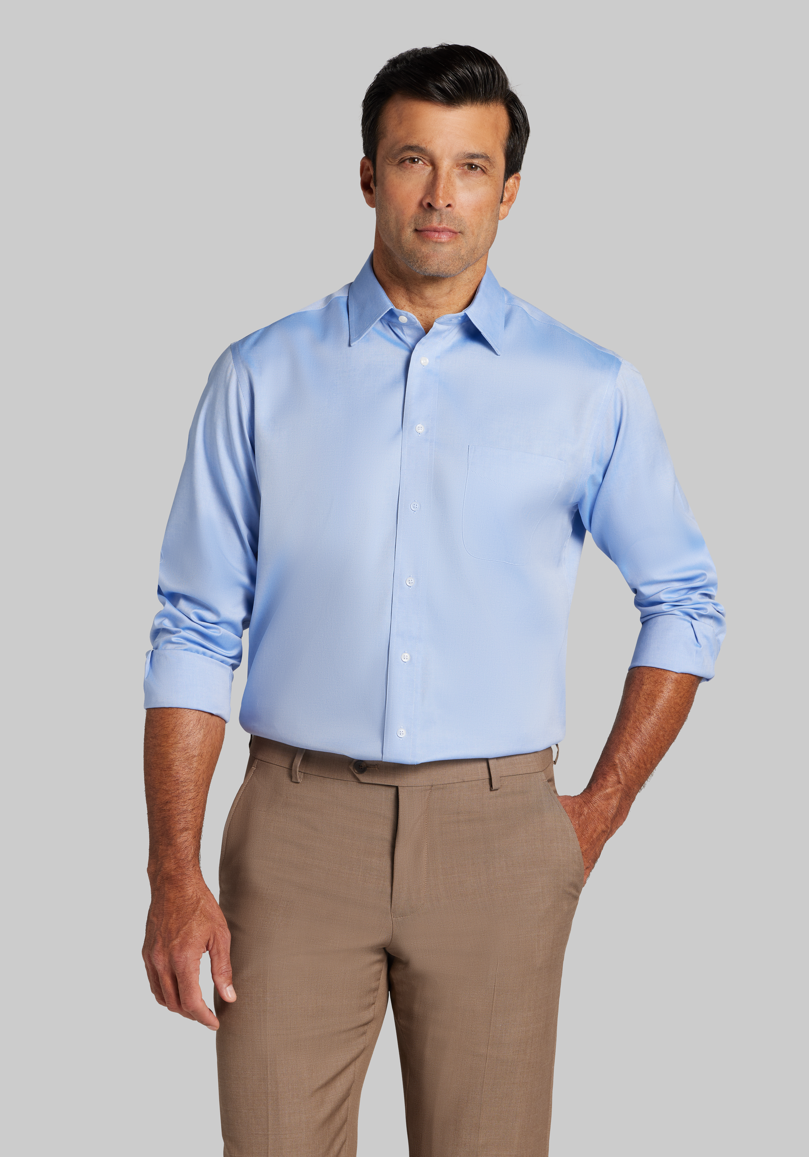 Traveler? Collection Tailored Fit Point Collar Dress Shirt