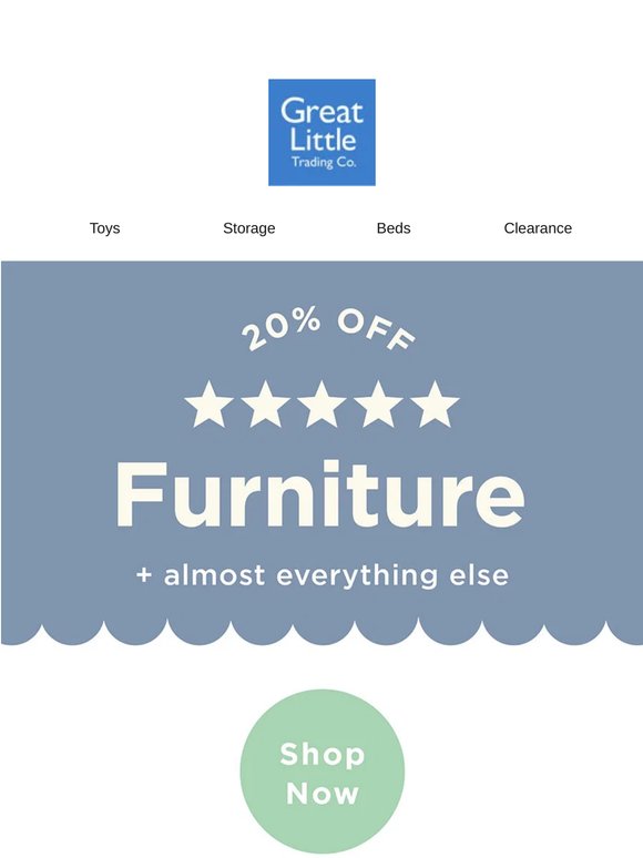 The furniture sale is now on with 20% off! 🪑