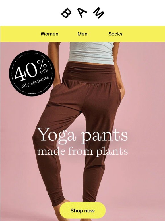 40% off yoga pants ends tomorrow