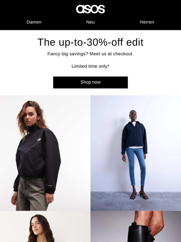 The up-to-30%-off edit