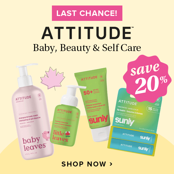 Save 20% on Attitude Baby, Beauty & Self Care Last Chance