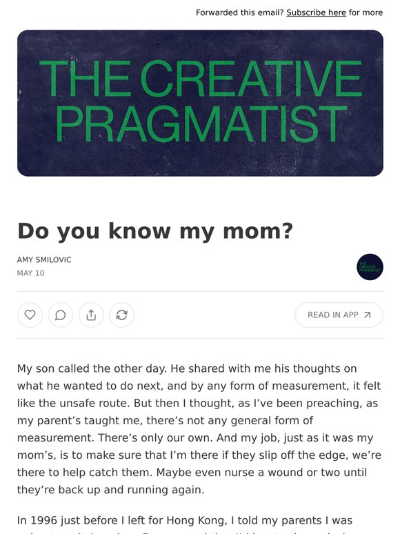 Do you know my mom?