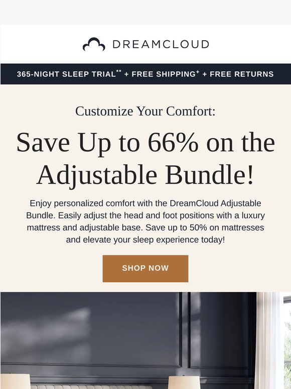 Sleep Smarter This Evening! Save up to 66% on Adjustable Bundle