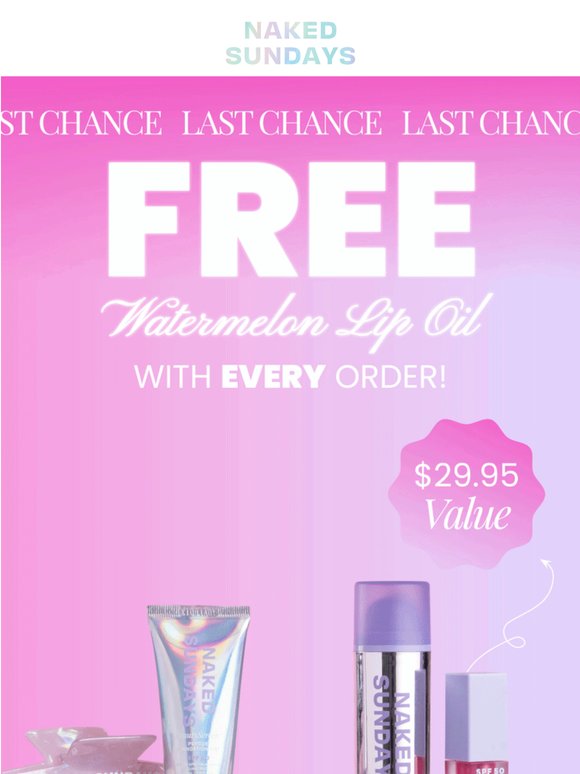 Final Hours: FREE Lip Oil with Every Order 💄