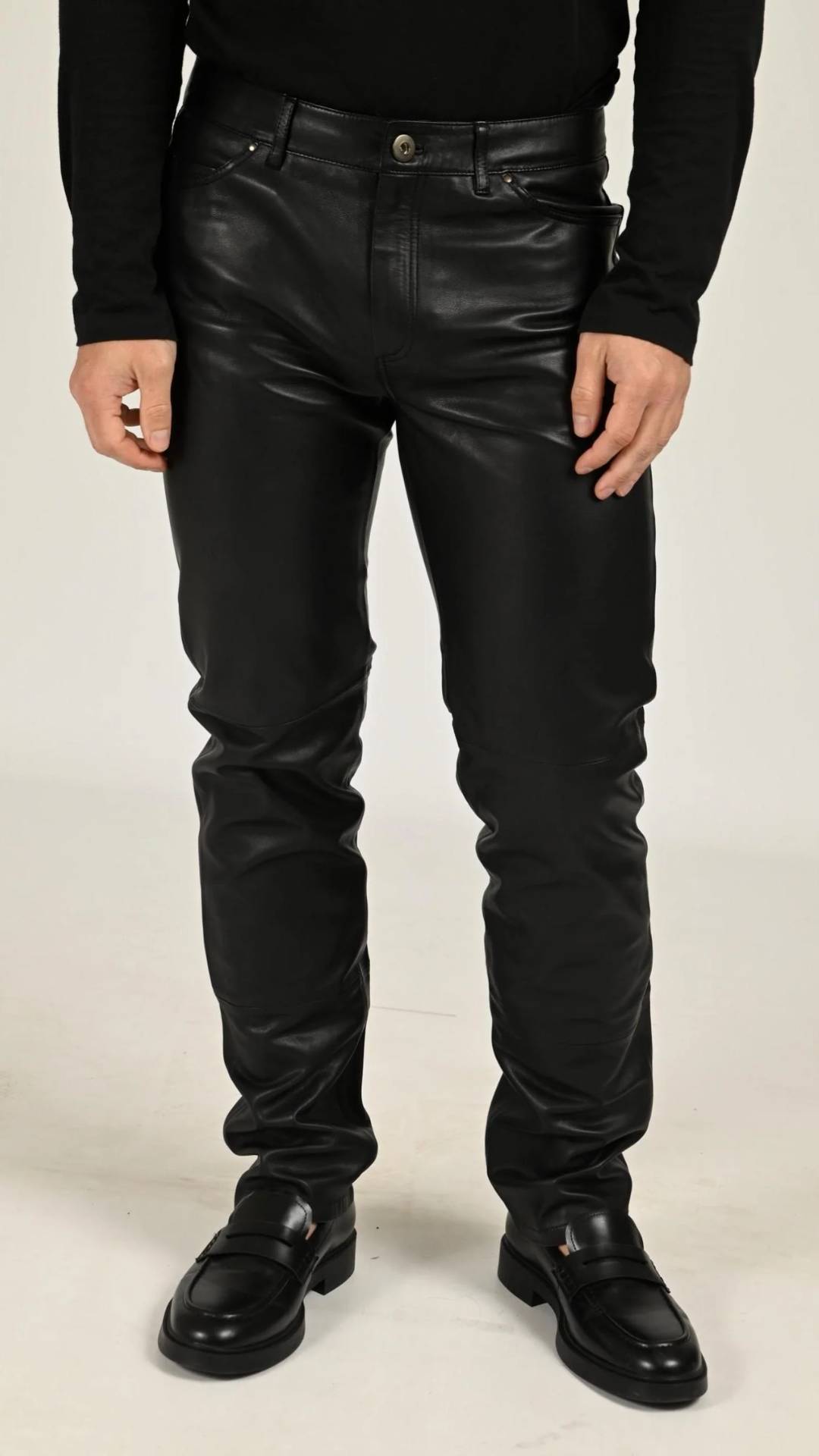 Pantalon ajusté cuir Sexy man noir