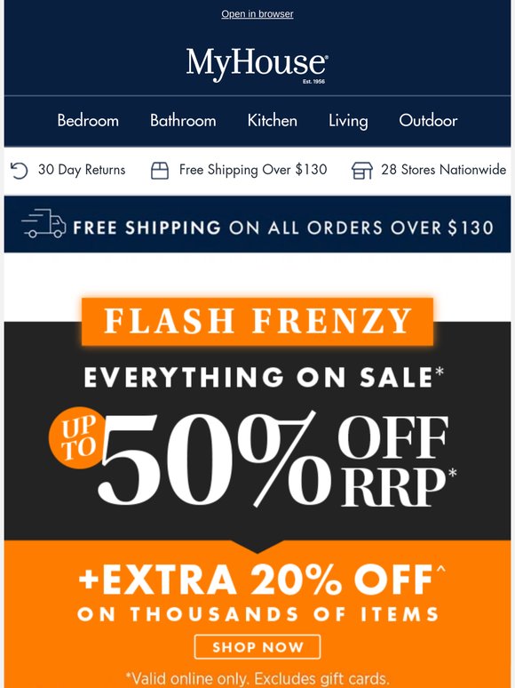 ALL Kitchen Is Up to 50% Off* 🎉