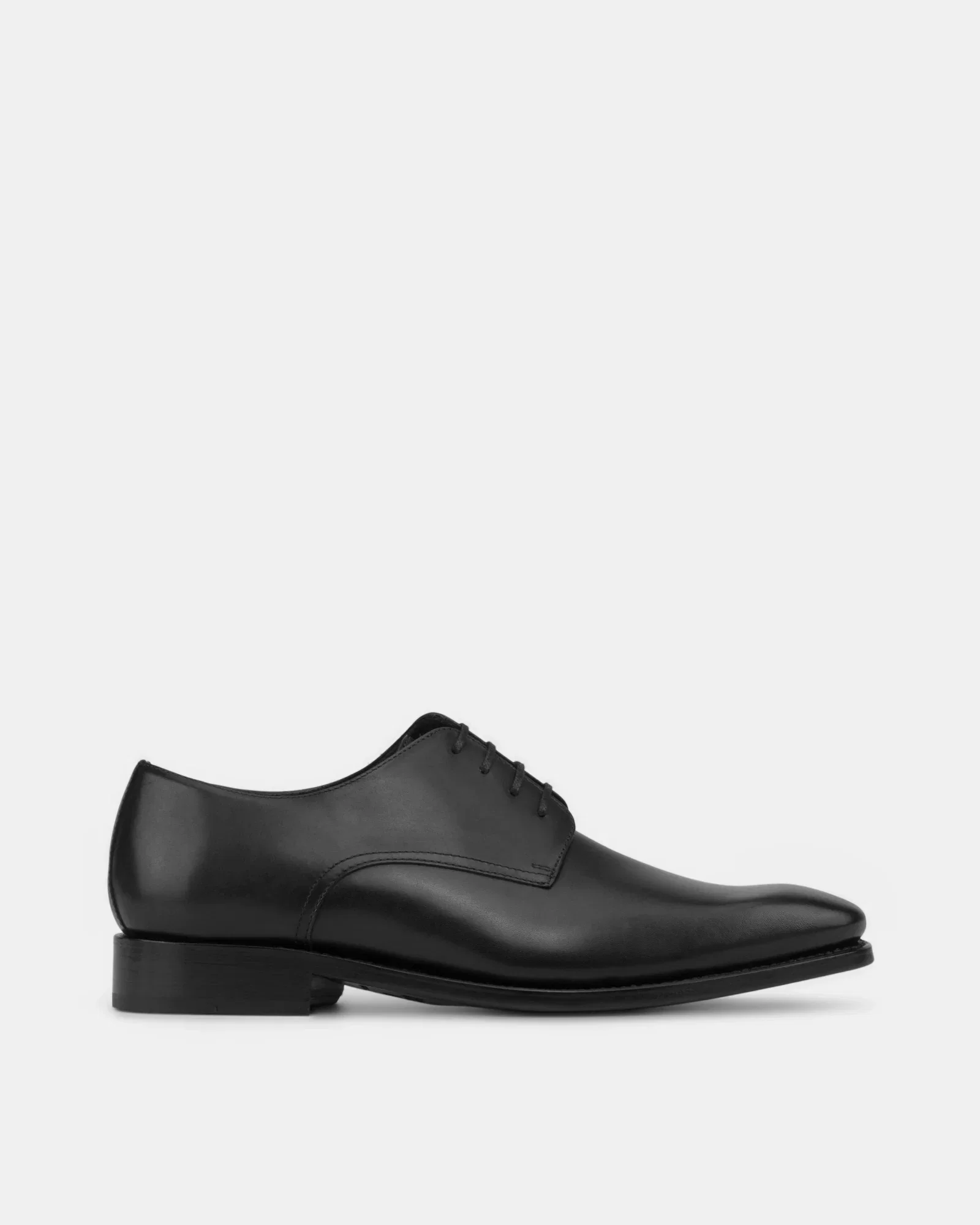 Image of Marco Black Calf Derby Shoe - 722