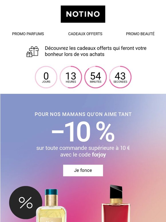Aujourd’hui, c’est la fête des mamans ! Jusqu’à -10 % sur tout