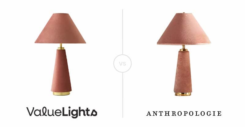 Martha Pink Velvet Conical Table Lamp