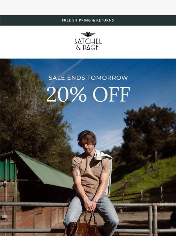Last chance on bags.