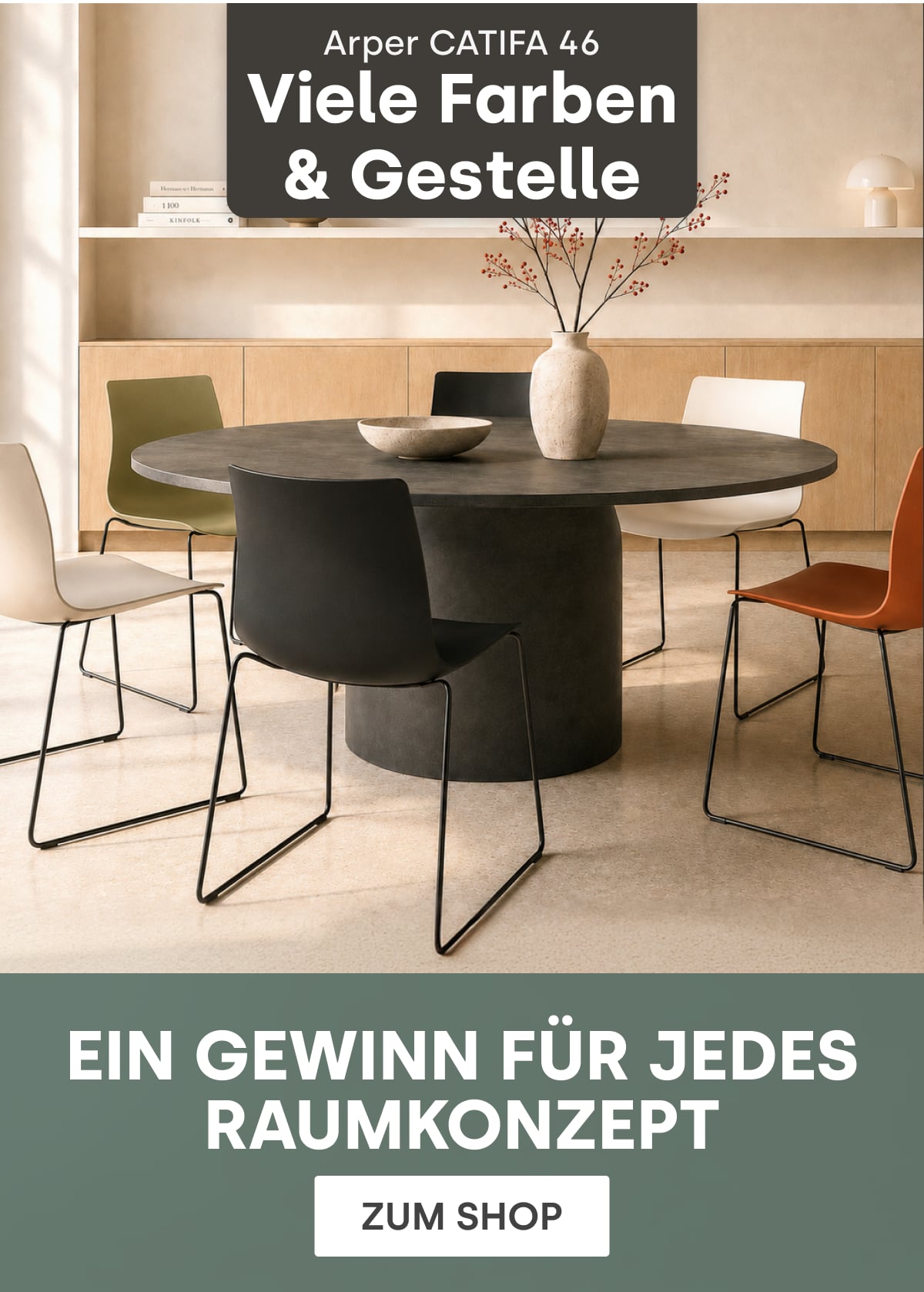 Ein Gewinn für jedes Raumkonzept | zum Shop | Arper CATIFA 46 | Viele Farben & Gestelle