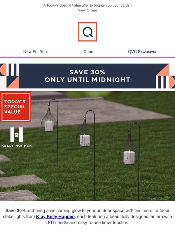 Time's ticking - save 30% on Kelly Hoppen stake lights