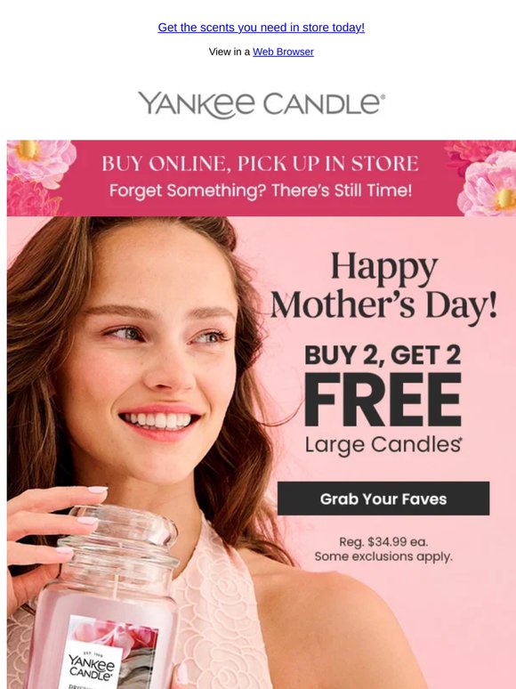 FINAL HOURS: Buy 2, Get 2 FREE Lrg Candles