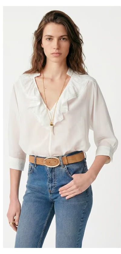 Grenet Blouse In Blanc