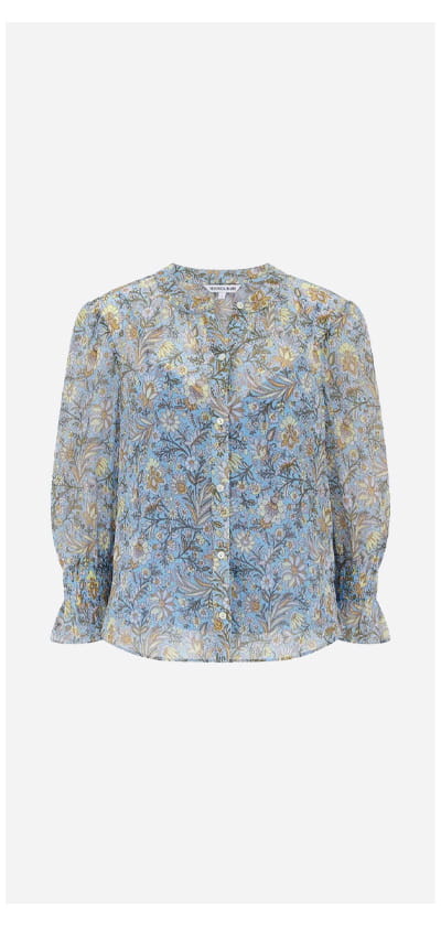 Ashlynn Blouse In Blue Multi