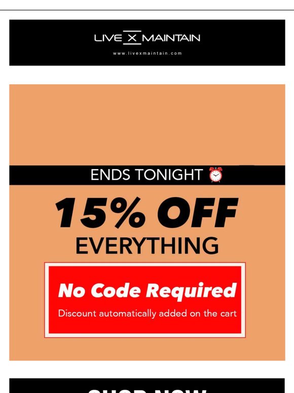 15% off EVERYTHING 🤩