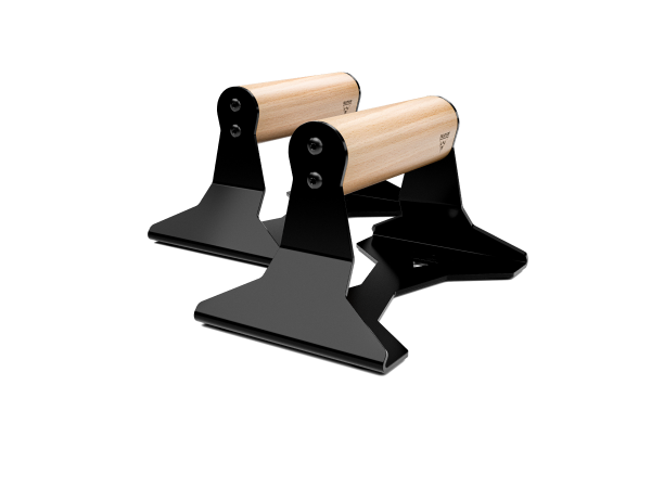 Wooden push-up bars with ergonomic grip