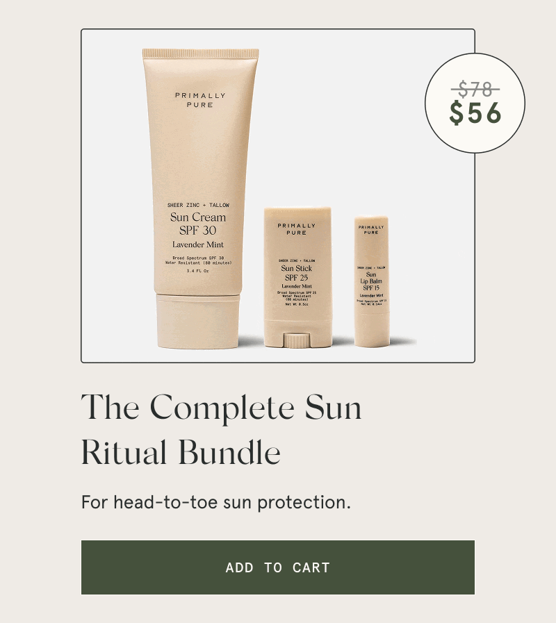 The Complete Sun Ritual Bundle  For head-to-toe sun protection.  [ADD TO CART]