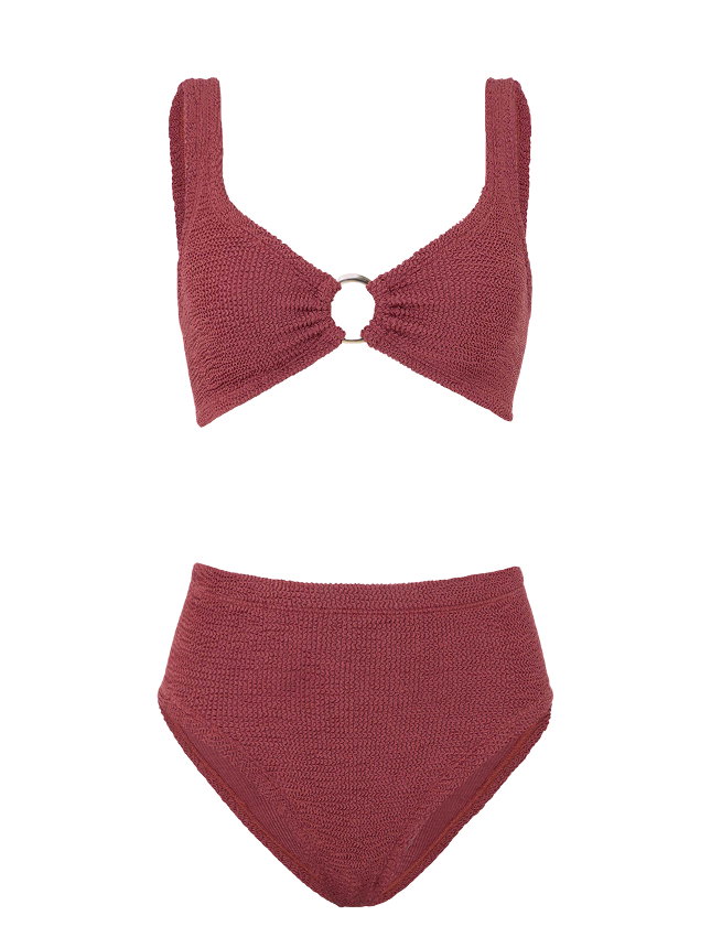 Nadine With Gold Hoop Bikini Metallic Rosewood