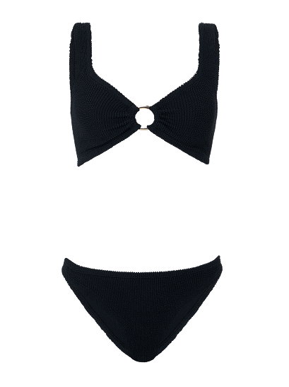 Julia With Gold Hoop Bikini Black