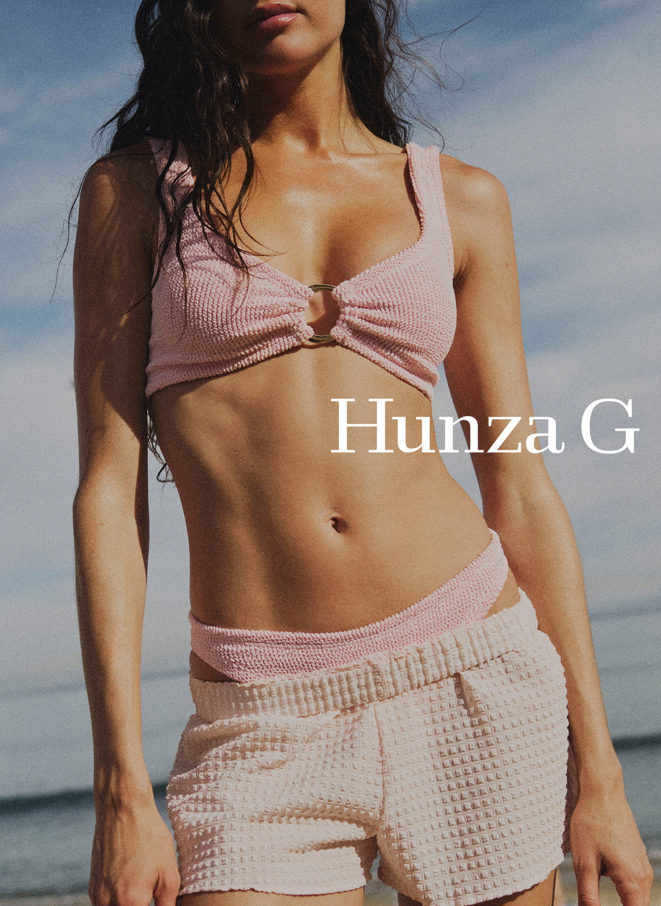 Julia With Gold Hoop Bikini Ballet Pink